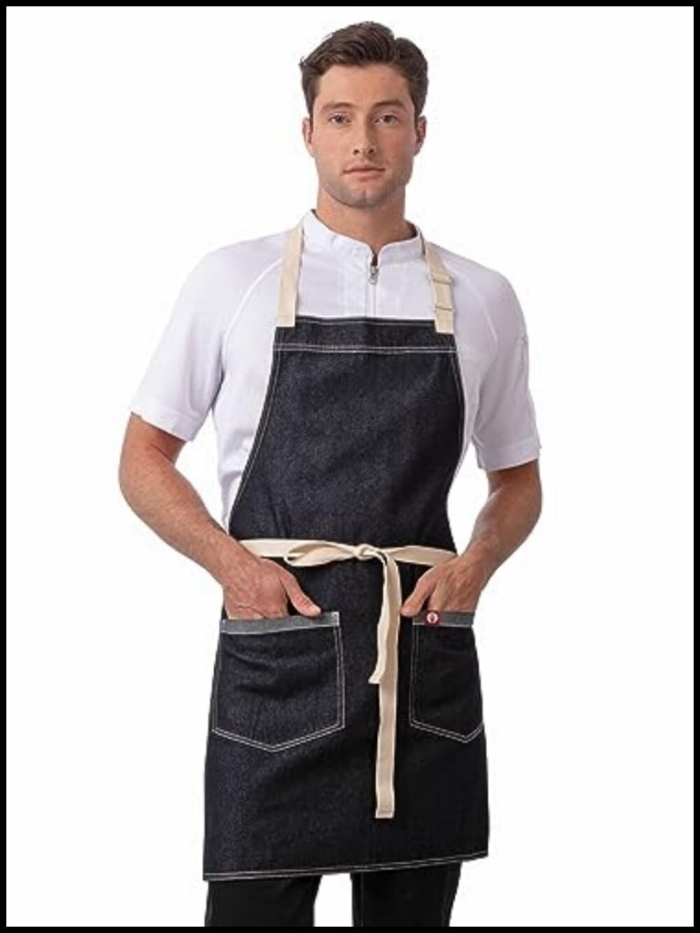 Unisex Ridgewood Bib Apron 100% Cotton Adjustable Kitchen Chef Apron